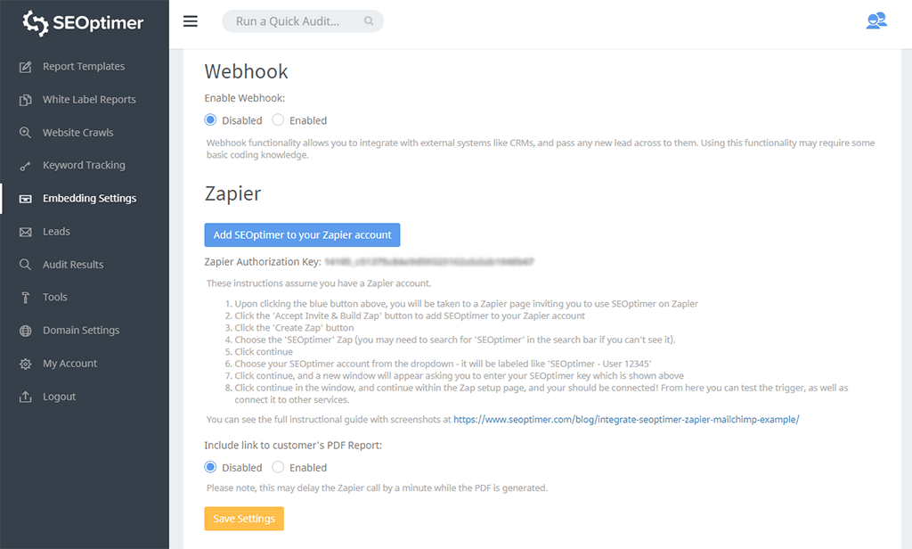 Intégration Zapier